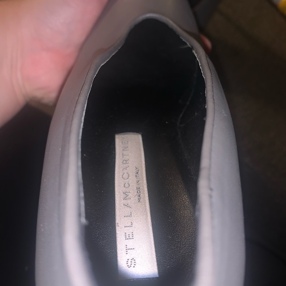 Stella McCartney gray leather slit front heels - Picture 6 of 7